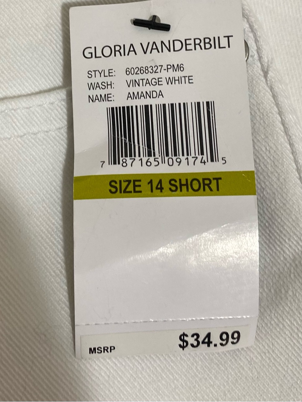 Gloria Vanderbilt White Straight-Leg Jeans - Picture 8 of 13